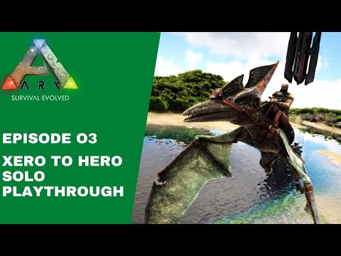 Ark Survival Evolved Beginners Guide Solo 2021 - Pteranodon Taming Ep03