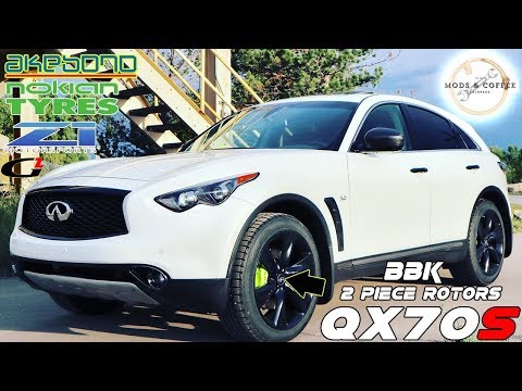 QX70 Akebono BBK with Z1Motorsports 2 Piece Rotors & Enkei Wheels