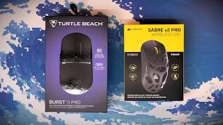 Corsair Sabre V2 Pro MG vs Turtle Beach Burst 2 Pro mouse - battle of the 8K lightweights