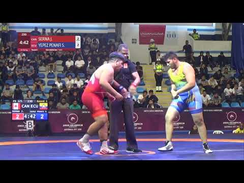 Round 1 FS - 125 kg: J. SERNA (CAN) v. S. YEPEZ PENAFI (ECU)