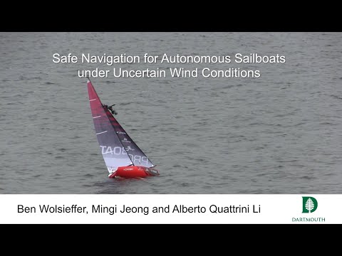 Safe Navigation for Autonomous Sailboats under Uncertain Wind Conditions