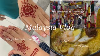 マレーシア Vlog🇲🇾マレーシアからバースデーカード・Deepavali・ヘナタトゥー・人気のニョニャラクサ|インド街・リトルインディア・KLsentral・chowkit