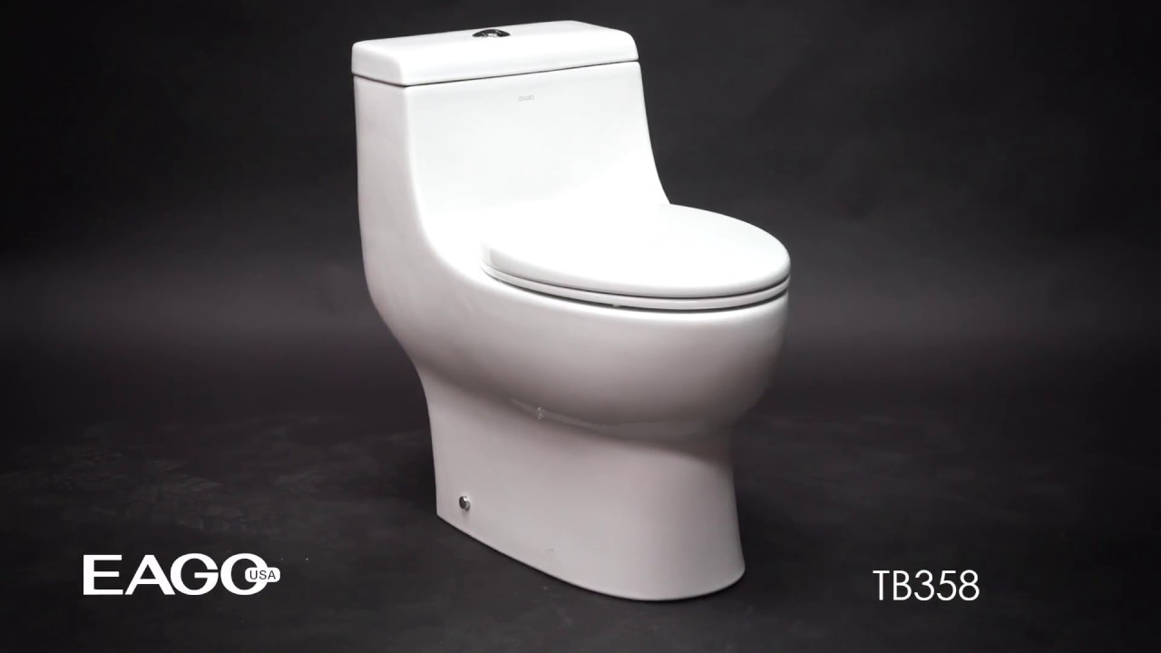 EAGO TB358 Dual Flush One Piece Elongated Ceramic Toilet