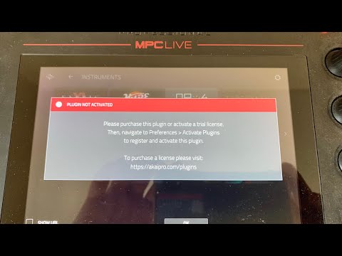 Plug In Activation Error with Akai MPC Live. Help!!