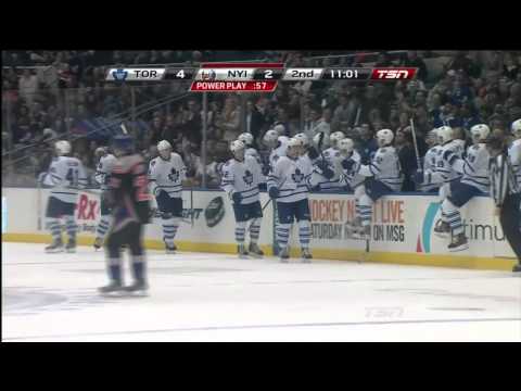 Crabb Goal - Leafs 4 vs Islanders 2 - Dec 23rd 2011 (HD)
