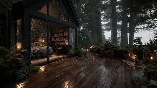 Rain Sounds for Sleep 🌧️ | Cozy Bedroom in the Forest for Deep Rest