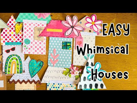 WHIMSICAL Art HOUSES for Junk Journals | HAPPY MAIL Ideas | Junk Journal Ideas 