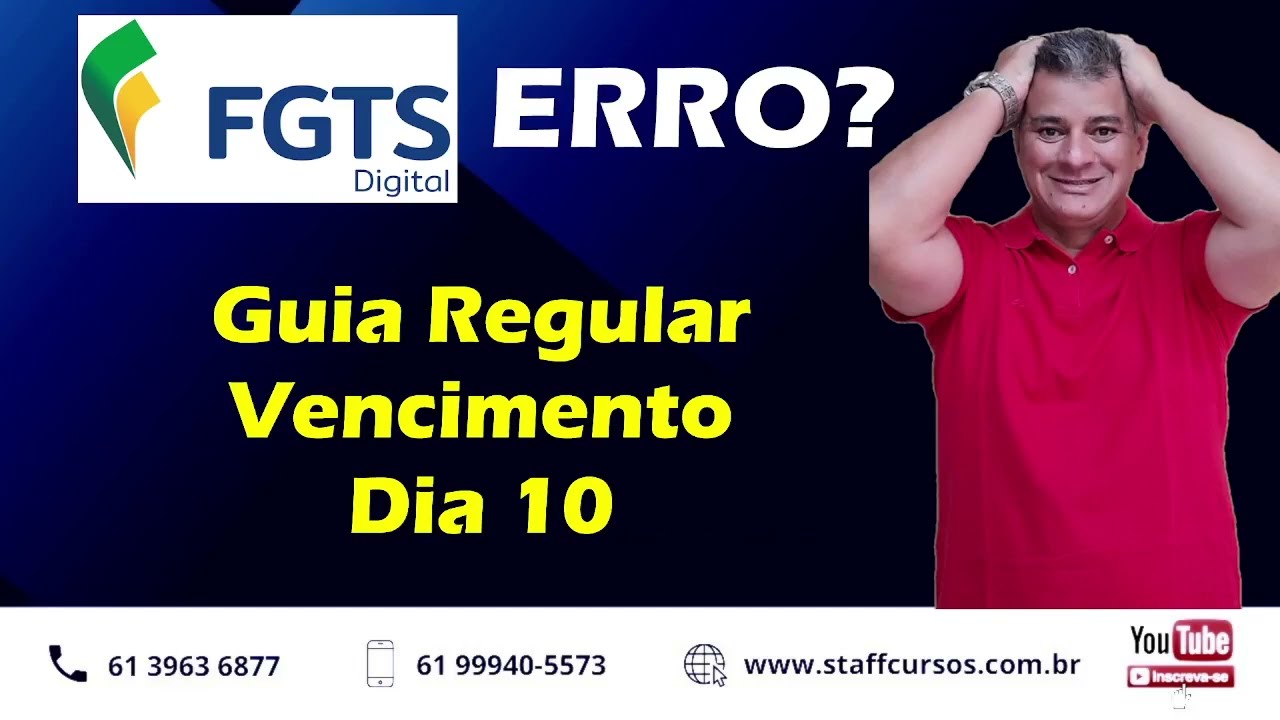 FGTS DIGITAL - Guia Regular Vencimento dia 10 é Erro?