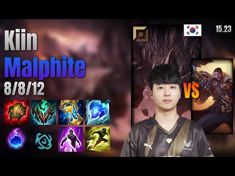 Kiin Top Malphite vs Jayce lol KR solo rank Full Game 15.23 | 기인 말파이트 vs 제이스