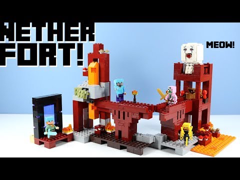 SquirrelStampede - LEGO Minecraft The Nether Fortress 21122 with Ghast!