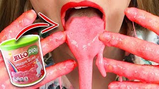 WEIRD EDIBLE SLIME FROM AMAZON REVIEW! JELL-O Slime Tested