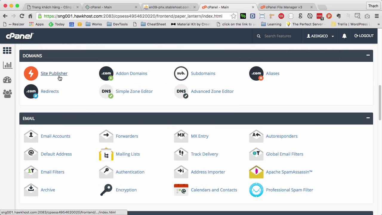Chuyển host cho WordPress trên cPanel