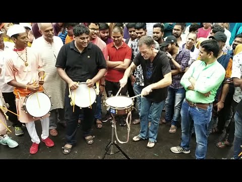 Greg Ellis enjoying Ganesh Festival in Pune #trending #dholtasha #gregellis