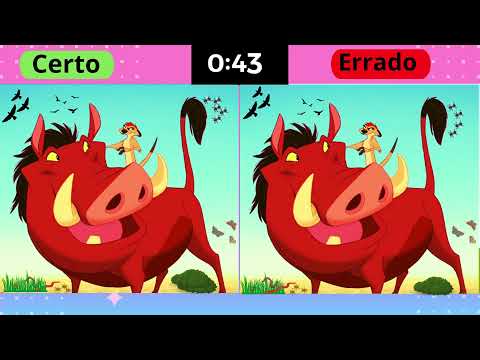 Encontre os 3 Erros - Jogo Dos 3 Erros - Timão e Pumba