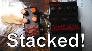 Video thumbnail for Stacked: Combining Death and Heavy Metal. Digitech Death Metal & Decibelics Angry Swede (Boss HM-2) by Dome