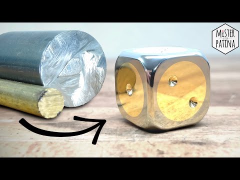 I made a Dice from steel and brass leftovers