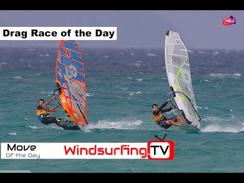 Windsurfing Drag race of the Day - PWA Fuerteventura - Ross Williams vs Pascal Toselli