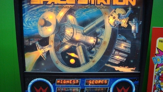 1987 Williams Space Station Pinball Machine - Artwork, Gameplay Overview