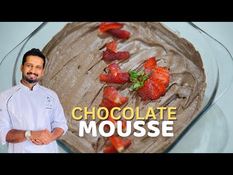 DHE CHEF Chocolate Mousse Recipe | No Gelatin No Chinagrass | Perfect Mousse | Chef Shameem Dessert