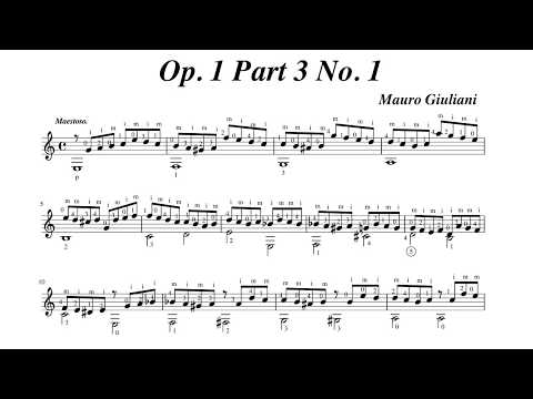 Mauro Giuliani Op. 1 Part 3 No. 1 Maestoso played by Kiankou