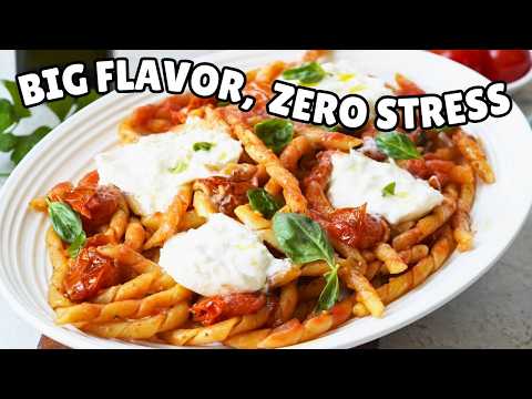Creamy Tomato Burrata Pasta in 20 Minutes!