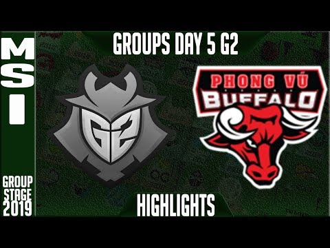 G2 vs PVB Highlights | MSI 2019 Group Stage Day 5 | G2 Esports vs Phong Vu Buffalo