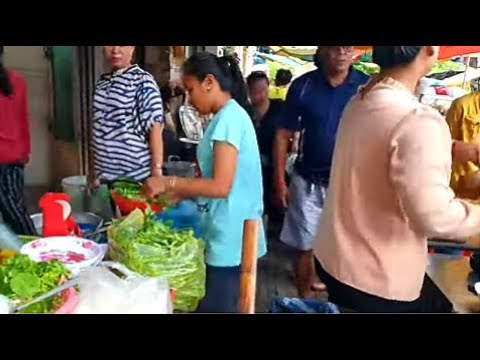 Asian Fresh Market Food - Natural Living In Phnom Penh Market - Village Food