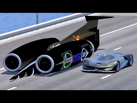 SRT Tomahawk X VGT vs Thrust SSC Fastest Car In The World - Drag Race 20 KM