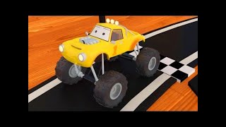 【たまごアニメ】アンパンマン VS バイキンマンのトラックレース! 子供向けアニメ おもちゃ / Anpanman & MonsterTruck Video for Kids !