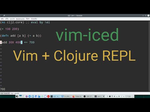 Using Clojure REPL from Vim via vim-iced