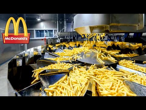 How Are McDonald's French Fries Made. Food Processes.