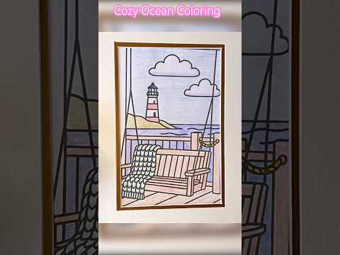 Cozy Ocean Scene coloring video thumbnail