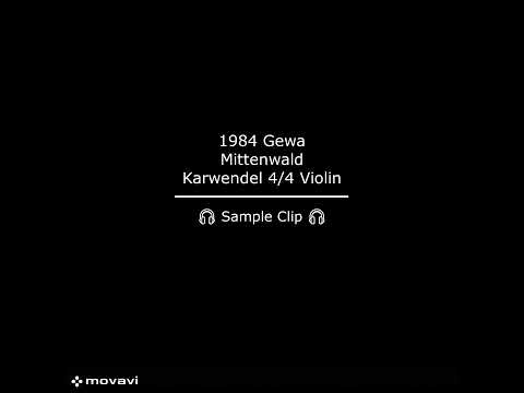 1984 Gewa Mittenwald Karwendel 4/4 Violin with Flamed Back | | Reverb