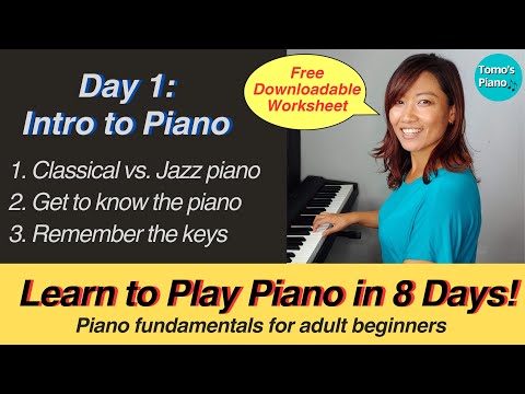 Day 1: Intro to Piano | Learn to Play Piano in 8 Days! - YouTube
