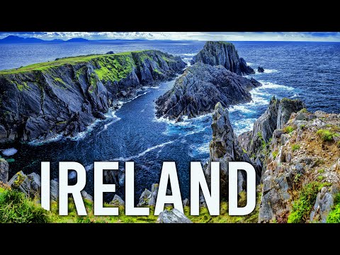 Ireland in 8K Drone Fly By - 60 minutes of Traditional Irish Music by Raymik 8K Ultra HD TV