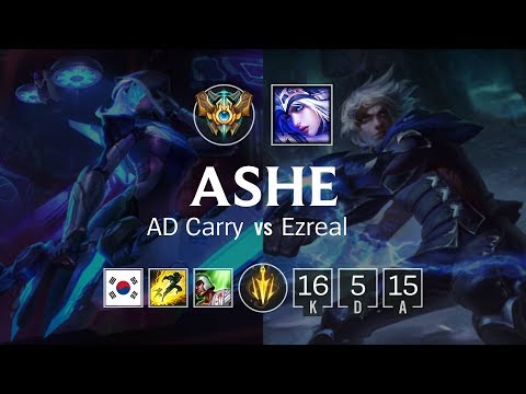 Ashe ADC vs Ezreal - KR Challenger Patch 8.24