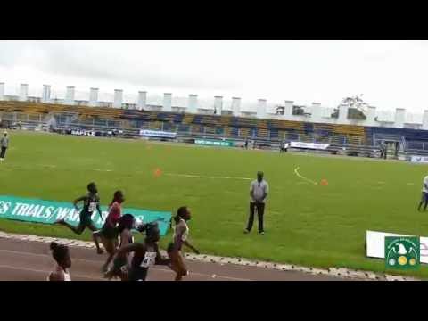 Gloria Asumnu wins Women's 100m Heat 3 at Nigeria Olympic Trials