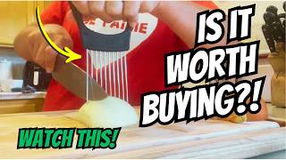 Finally Tested That Viral Onion Slicer Everyone's Talking About #amazonfinds #kitchentools