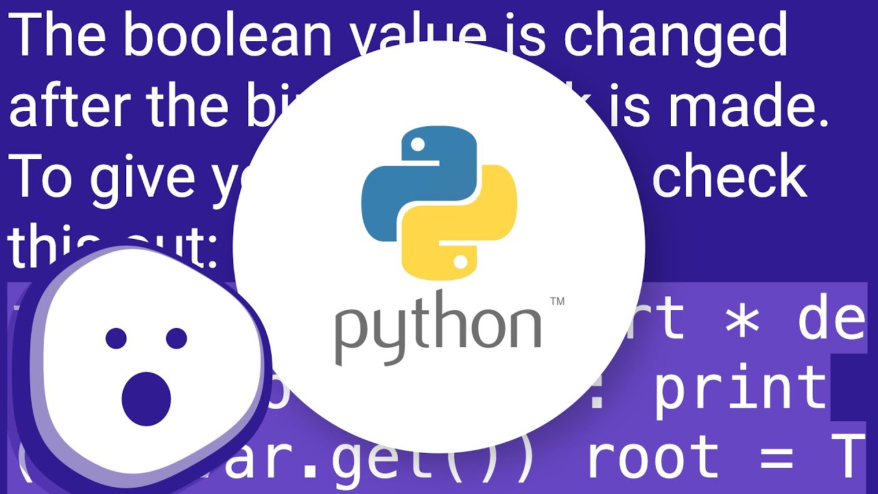 tkinter Checkbutton widget returning wrong boolean value