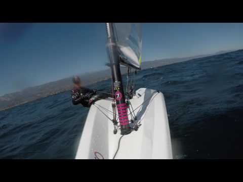 RS Aero in 30 knots of wind