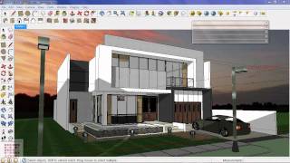 Google Sketchup-Tutorial 16- Vray exterior Night Scene