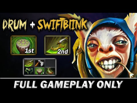Meepo with First item DRUM and straight to SWIFT BLINK - Full Gameplay Meepo #345