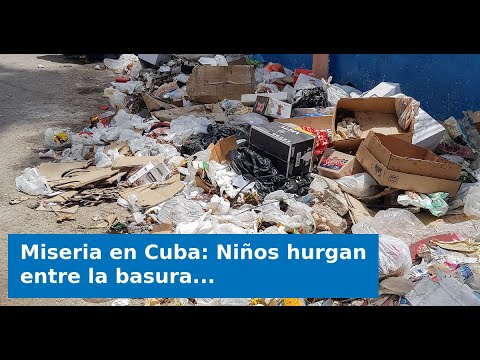 Miseria en Cuba: Niños hurgan entre la basura en Pinar del Río