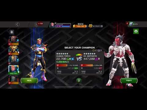 6 Star Rank 3 Human Torch Destroys Abyss Mephisto