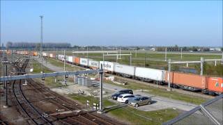 preview picture of video '186 182-2, Traxx Railpool Metrans, MaK V156 Rurtalbahn@186 Railpool, Kijfhoek,  24 october 2011'