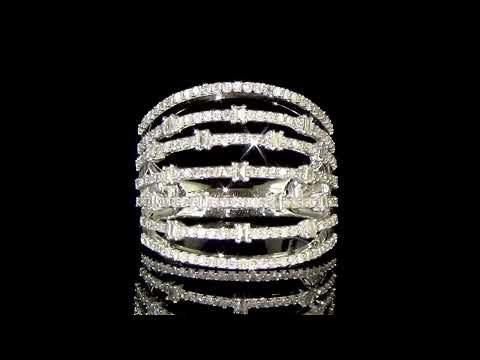 14k White Gold Cluster Diamond Ring