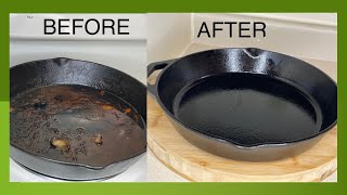 How To Clean And Season A Cast Iron Skillet After Use.