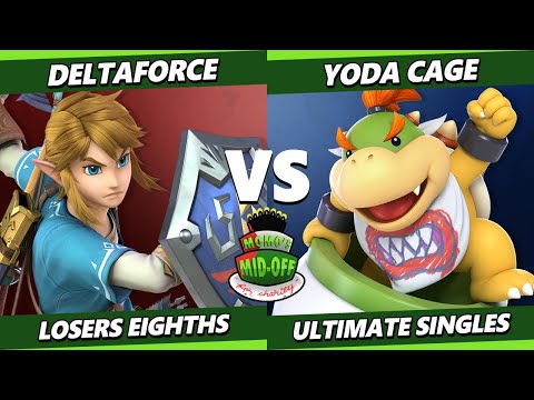 Momo's Mid-Off Top 8 - Deltaforce (Link) Vs. Yoda Cage (Bowser Jr) SSBU Ultimate Tournament