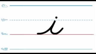 Cursive lowercase letter i