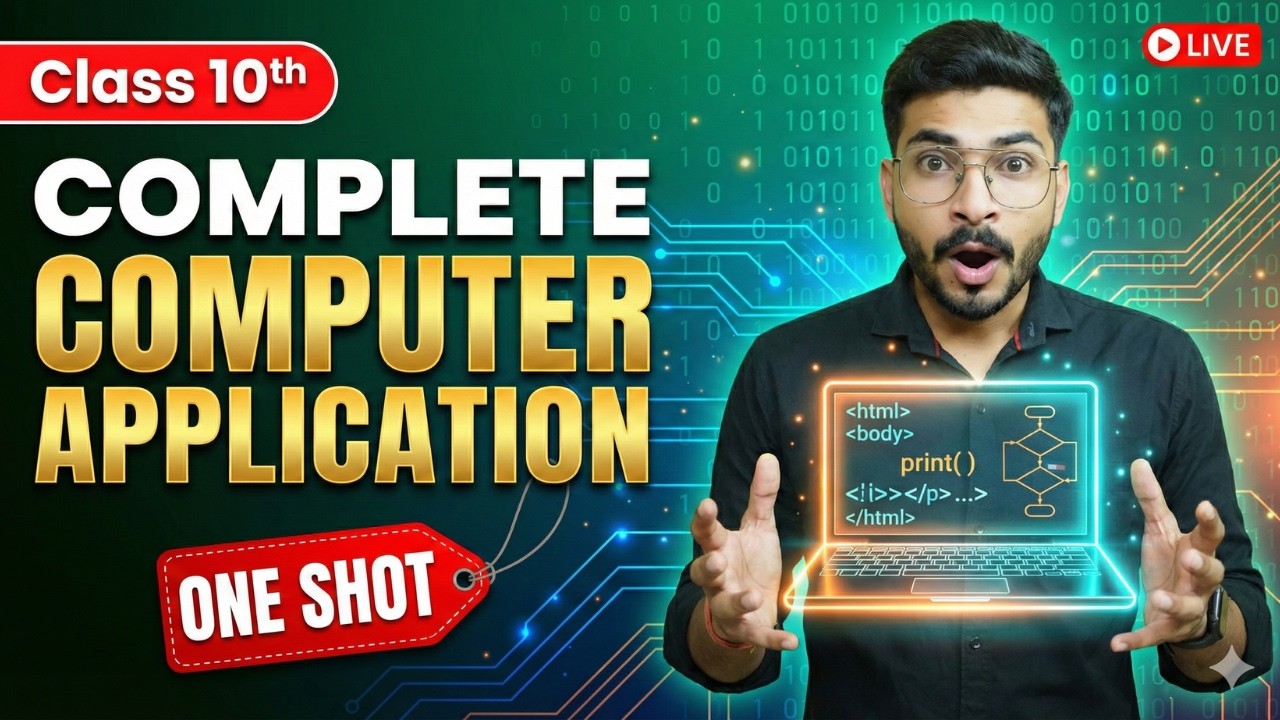 Computer Application FULL SYLLABUS REVISION Class 10 🔥 Class 10 Computer Application 165 Paper